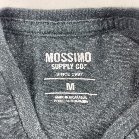 Mossimo Tshirt Womens Medium Gray Vneck Short Sleeve - Picture 2 of 7